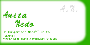 anita nedo business card